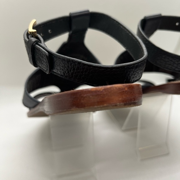 Tory Burch Perforated Logo Flat Sandal Black 7.5 - Picture 6 of 12